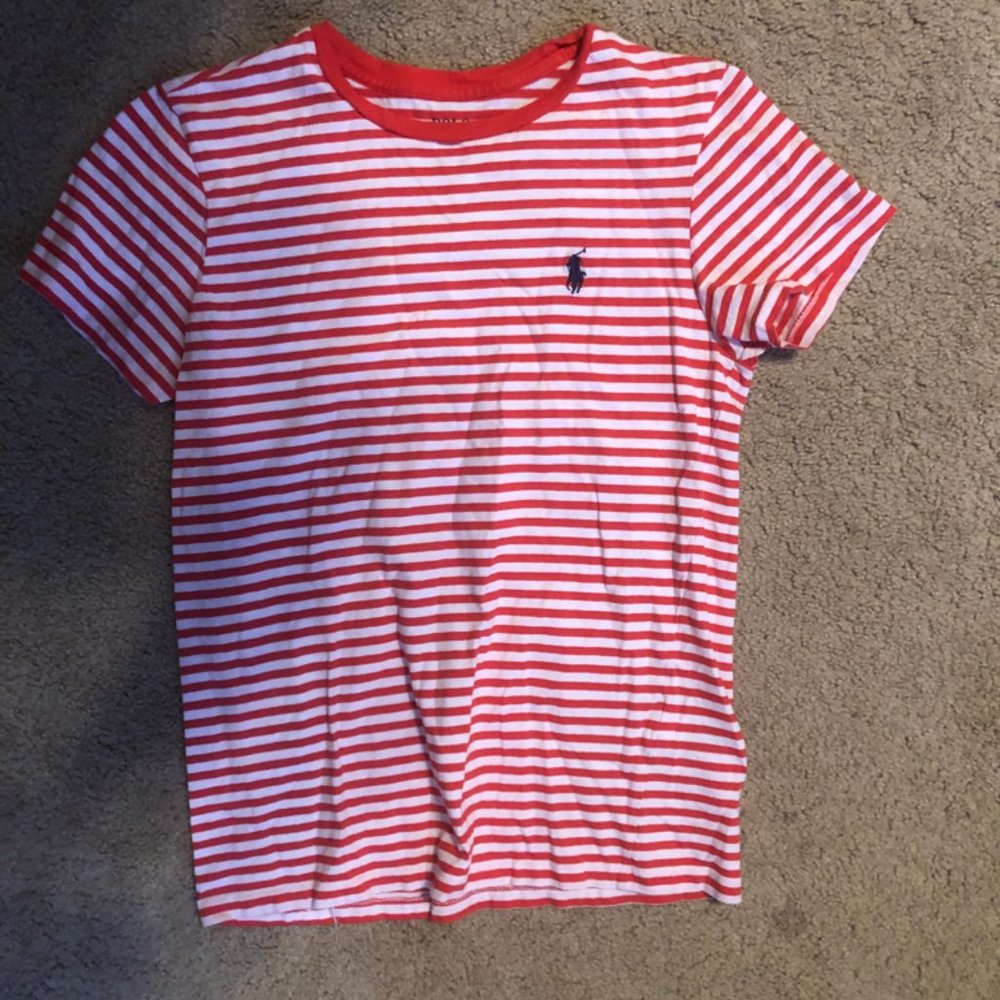 Red and White Ralph Lauren Polo Shirt
